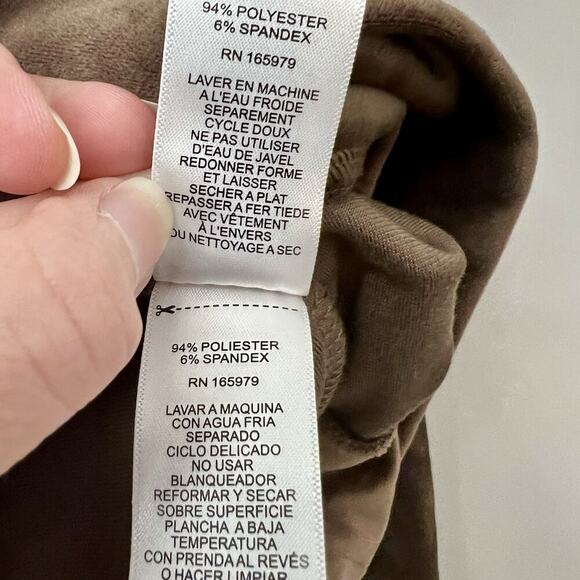 Cable & Gauge Sport Women Size S Brown Velour Lounge Shirt Athleisure Travel - Picture 7 of 11